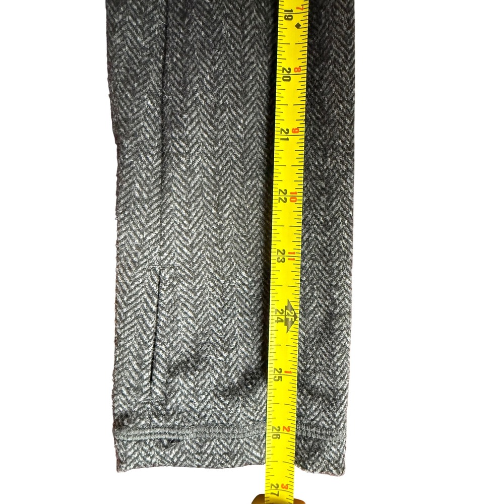 Zella Womens Small Gray Herringbone Asymmetric Zip Thumbhole Pullover - Picture 4 of 12